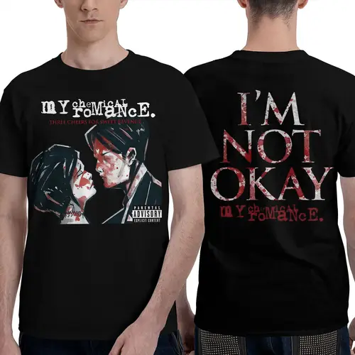 Camisetas My Chemical Romance Queen Rock Band de algodón puro, camiseta Hipster para hombre, camisetas impresionantes informales de manga corta para playa