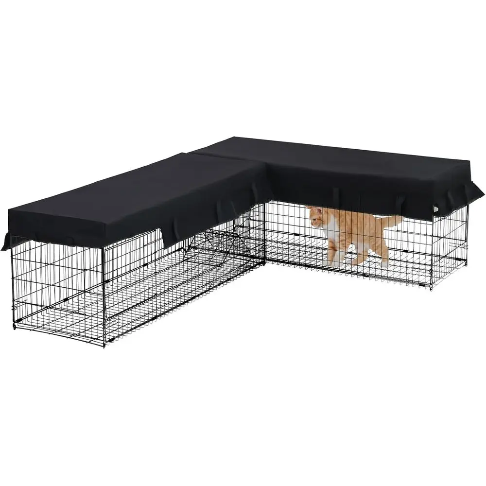 

90.6 Long Metal Wire Outdoor Cat Tunnel with Weatherproof Fabric Cover, Suitable for Indoor and Outdoor Spaces