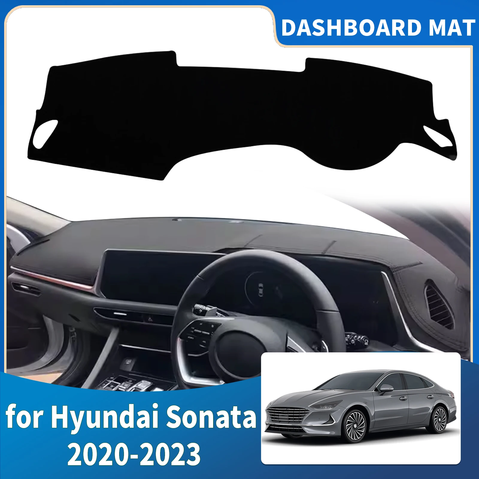 

for Hyundai Sonata 2020-2022 2023 DN8 N-line High Quality Dashboard Cover Mat Sunshade Anti‑UV Protector Dash Pad Accessories