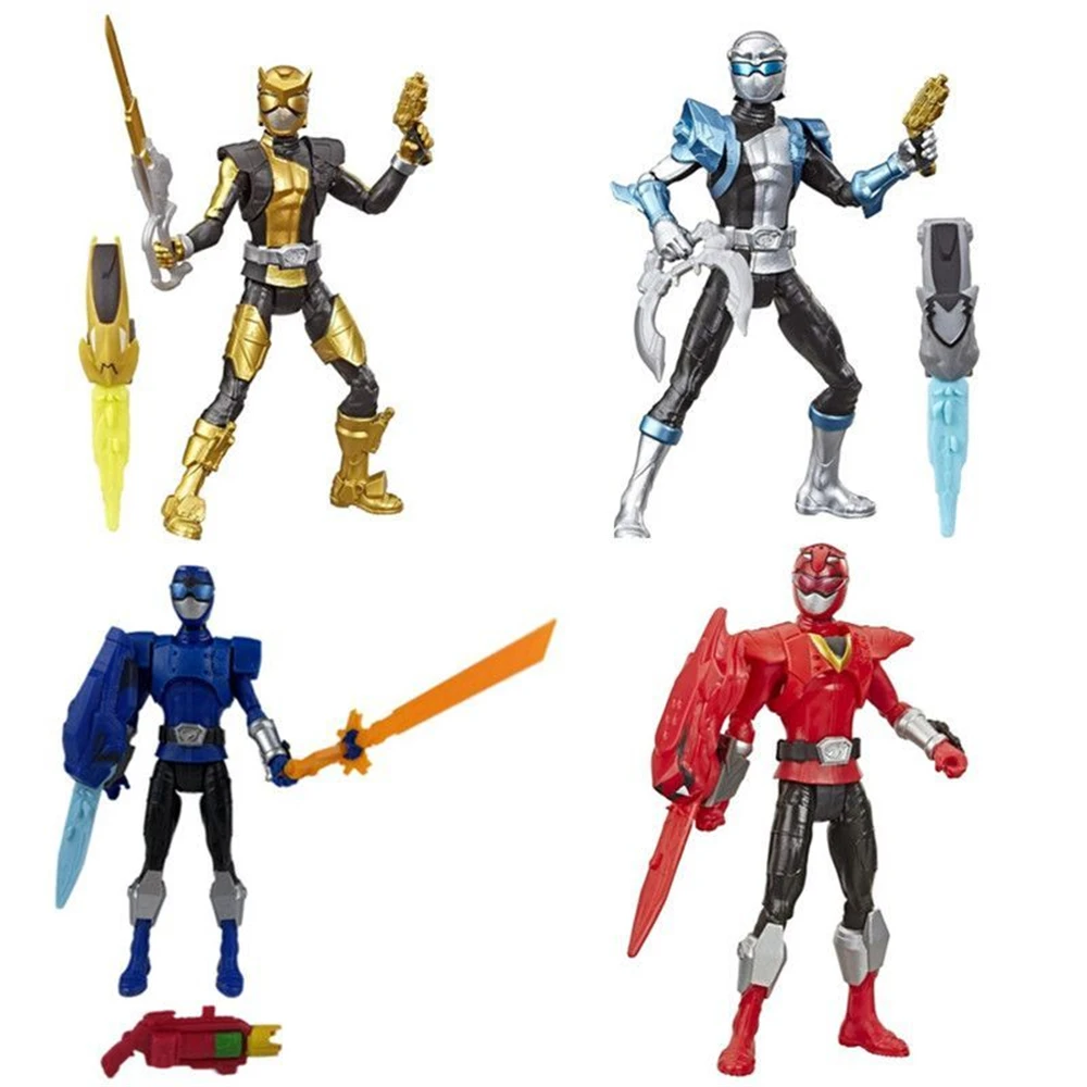 Hasbro Power Rangers Red Buster Blue Buster Silver Ranger 6 pulgadas productos genuinos a granel tienen defectos modelo muñeca figura de acción