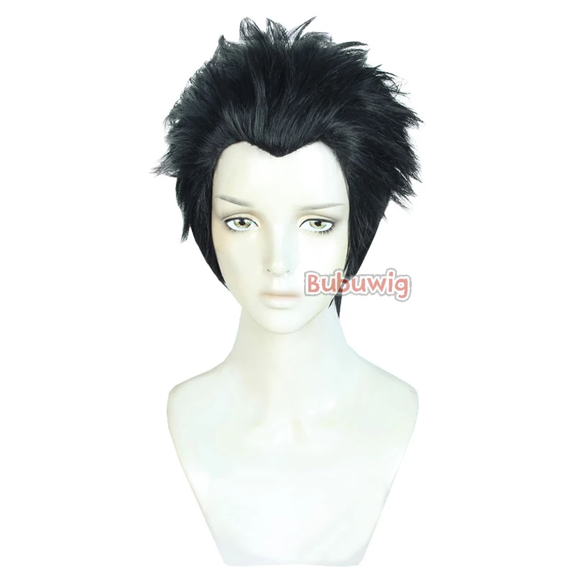 Bubuwig Synthetic Hair Arcane Jayce Cosplay Wigs LOL Arcane Jayce 30cm Short Straight Black Men Anime Party Wig Heat Resistant