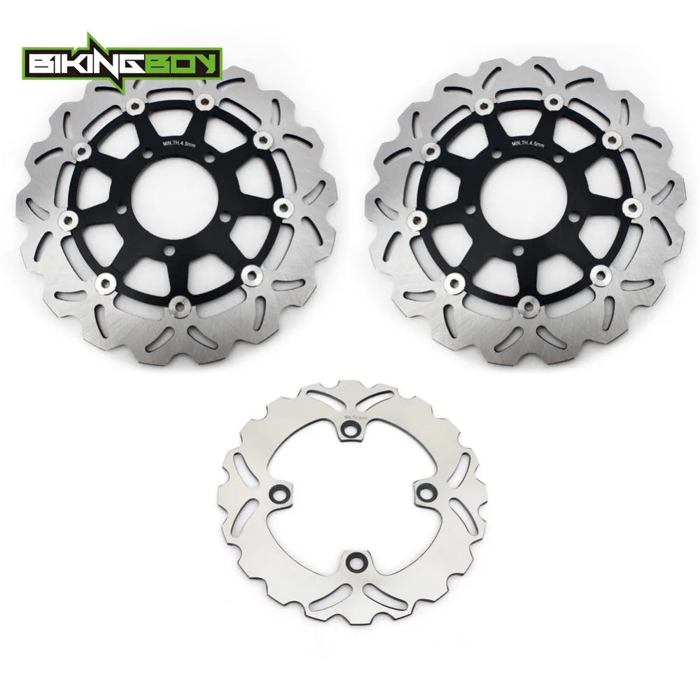 Front Rear Brake Discs Rotors For ER-6F Ninja 650R ER-6N 06-16 KLE 650 Versys / ABS 07-14 Ninja ZX6R 07-22 ZX10R 04-07 ZX6RR 05