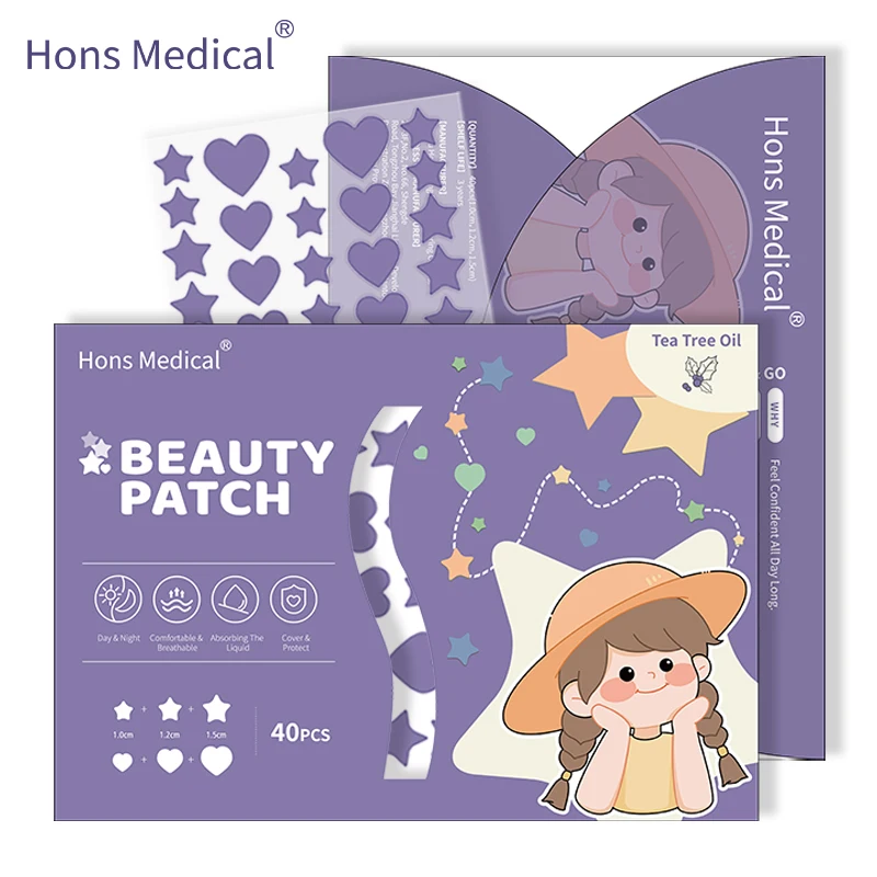 

Star Heart Shape Zit Patch Acne Patch Cute 3 Size Hydrocolloid Beauty Products Pimple Patches for Face Care