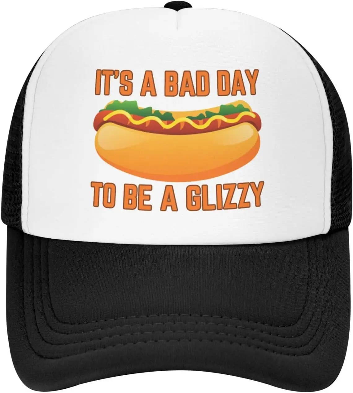 Its A Bad Day to Be A Glizzy Mesh Hat Men Women Hot Dogs Lover Baseball Cap for Women Men Funny Trucker Hat Black