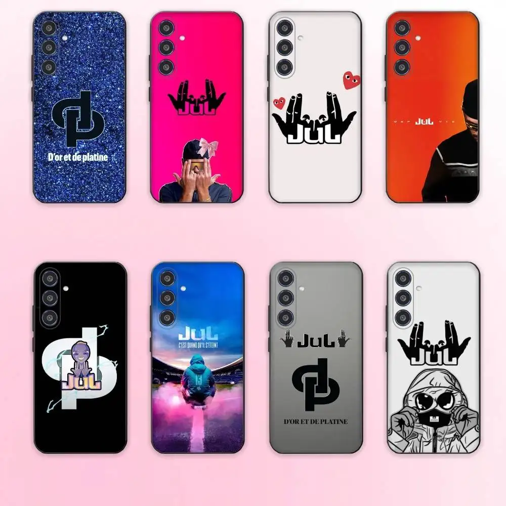 حافظة هاتف JuL C'est Pas Des Lol لهاتف سامسونج جالاكسي A73، A72، A71، A70، A53، A52، A51، أخرى غلاف أسود ناعم