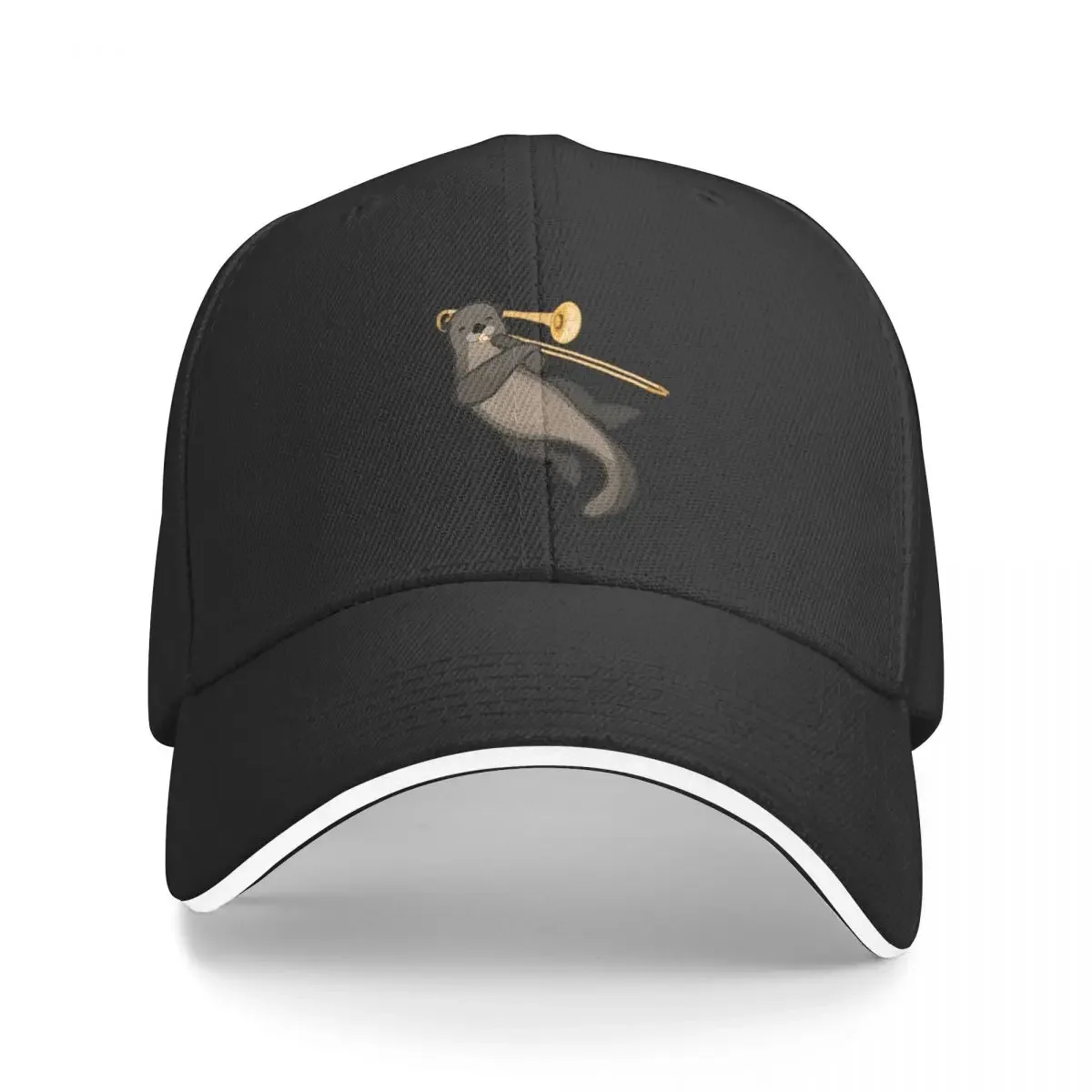 

Trombone River Otter Baseball Cap Designer Hat Bobble Hat custom Hat Funny hats Women Hats Men's