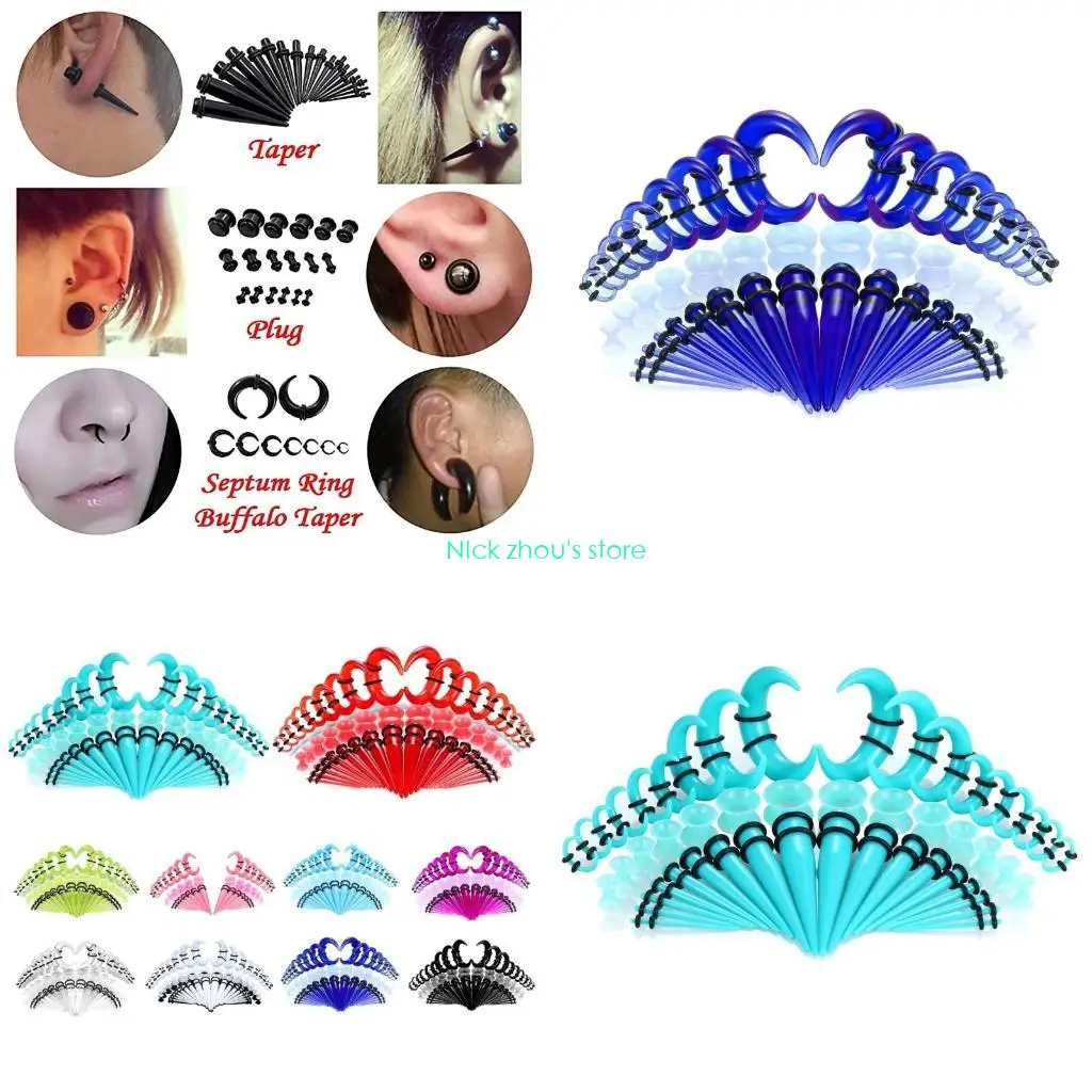 

E15E Acrylic Diaphragm Piercing Buffalo Cone Plug for Women Men