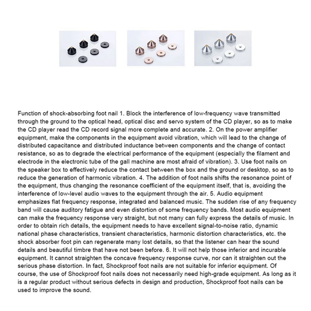 مسامير قدم صوتية Hifi من سبائك الألومنيوم ، مسمار أرضي مخروطي ، مكبر صوت ، DAC ، خزانة CD ، مضخم طاقة ، كمبيوتر ، فضة ، 4 مجموعة