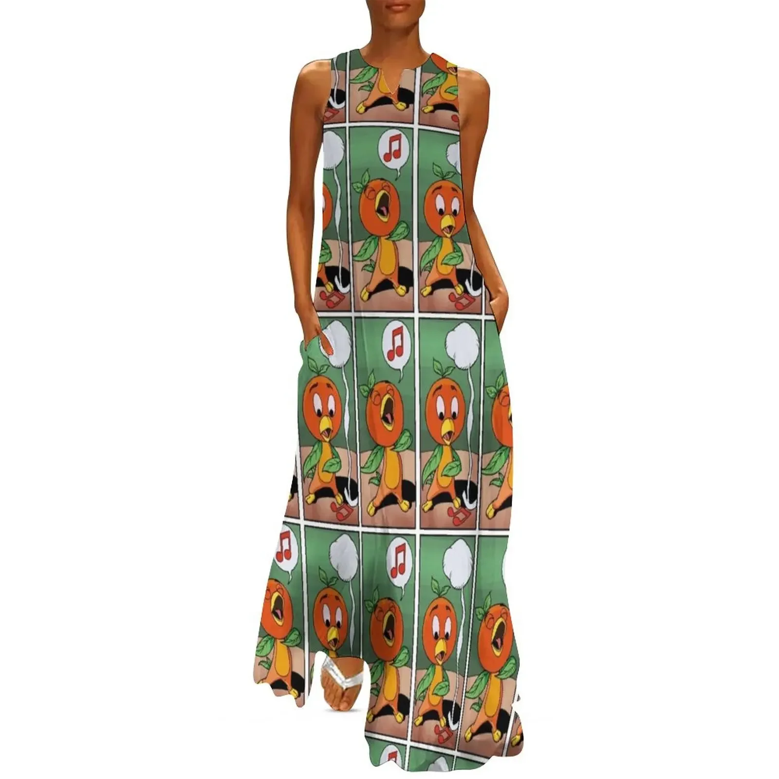

Singing Orange Bird Long Dress dresses for womens 2025 women's luxury party dress Long dress birthday