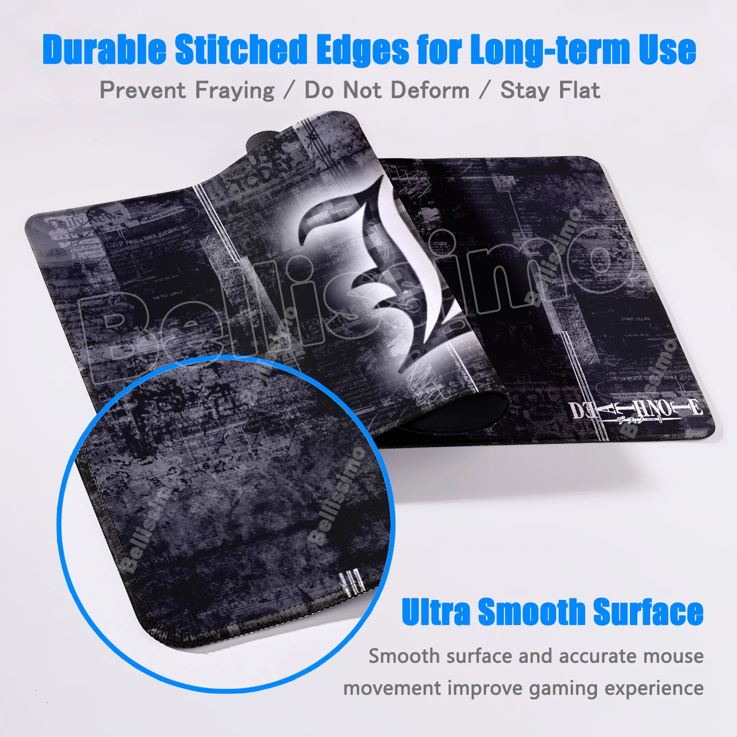 Anime Death Note Mousepad HD Printing Computer Gamers Locking Lock Edge Mouse Pad XXL Keyboard PC Accessory Decoration Desk Pad