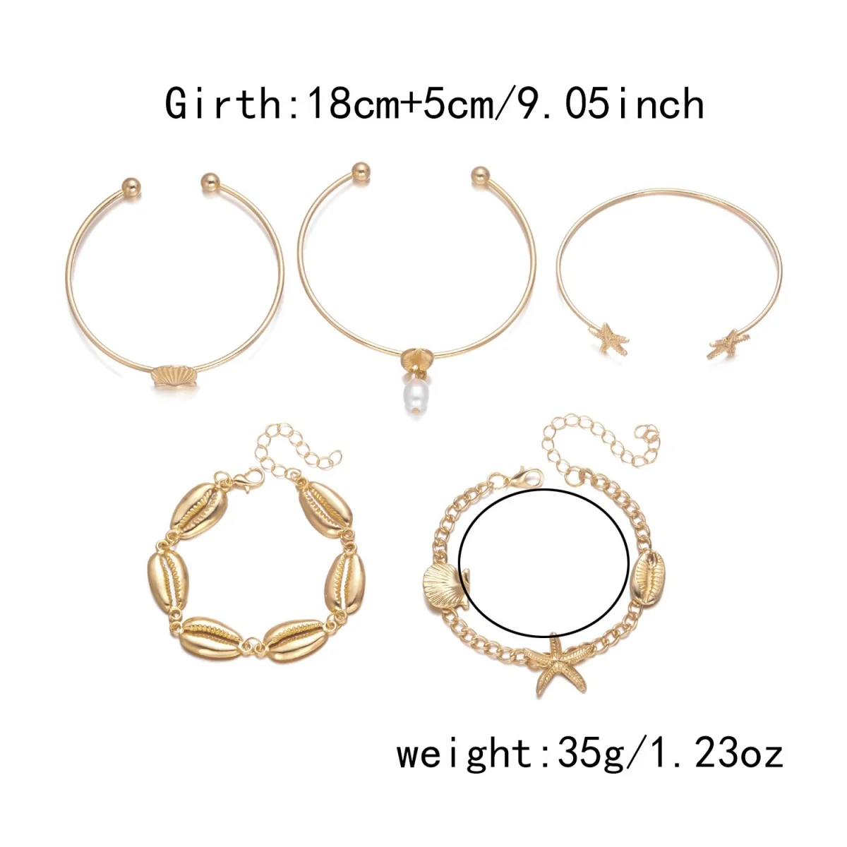 Böhmisches Mehrschichtiges Seestern-Muschel-Armreif-Set für Damen und Herren, Sommer-Strand-Urlaub, klobiger Armreif, Party-Schmuck – Detail 28