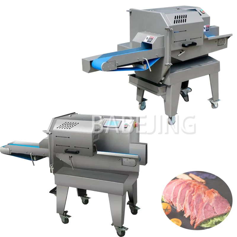 Cooked Roast Meat Cutter, Industrial Deli Meat Slicing Machine for Food Production Line