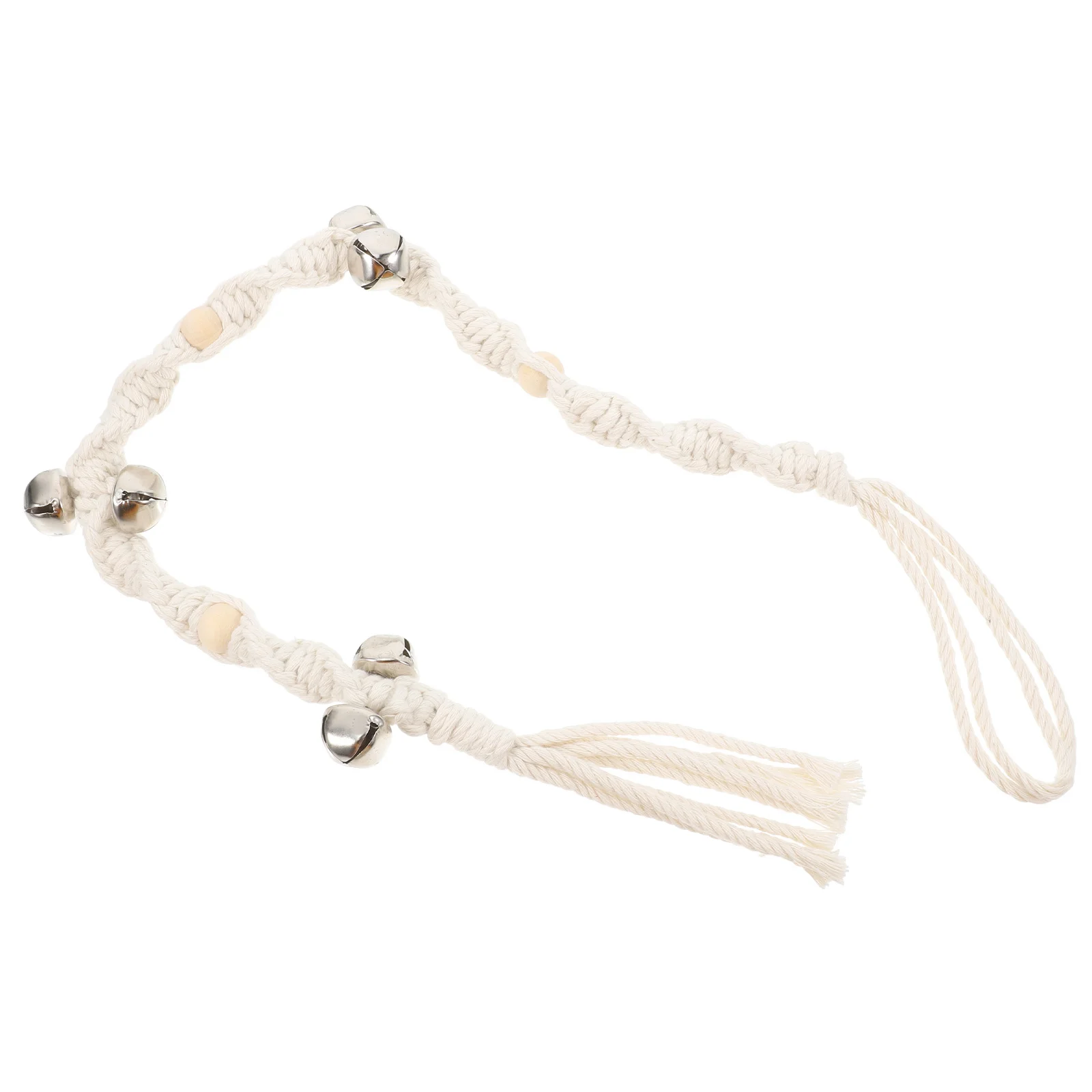 

Pet Dog Doorbell Hand-Weaving Delicate Design Loud Clear Sound Easy to Hear Decorative Home Accessory Training Tool