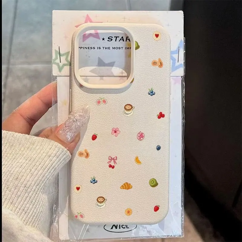 Dessert Fruit Floral Pattern Phone Case For Samsung Galaxy S26 S25 FE S24 Ultra S23 Plus S22 S21 A16 A15 A26 A36 A56 5G Cover
