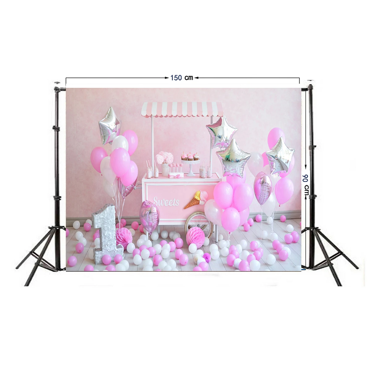 

1St Birthday Photo Studio Photography Background Wall Props 5x3ft Wrinkle-Free Backdrop Cloth Kids Photography