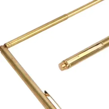 Pair Brass Dowsing Rods Detector 57cm Adjustable Psychic Rod For Paranormal Hunting Water Vein Finding Measurement Tool