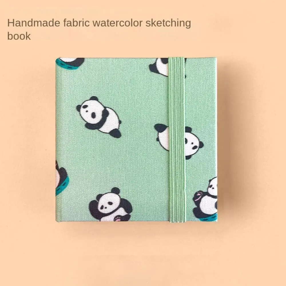 Flower Mini Fabric Watercolor Book Colorful Paper Pad Watercolor Sketchbook 20 Sheets Portable Mini Watercolor Painting Book