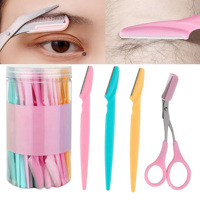 4/10/40pcs Safety Eyebrow Trimmer and Facial Blade, Multi-purpose Eyebrow Shaver, Facial Scraping Tool Eyebrow Blade Shaver