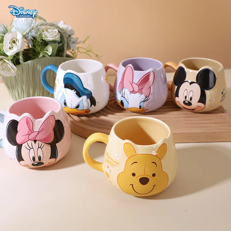 

Disney Mickey Mouse potbelly mug microwave heatable cute Winnie the Pooh home creative cartoon ceramic milk office coffee mugs