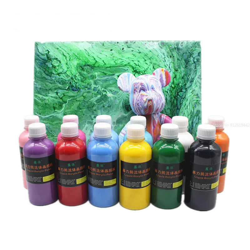 Arts and Crafts Special Fluid Painting Acrylic Paint Painting Decompression Manual DIY Painting Graffiti Creative Painting