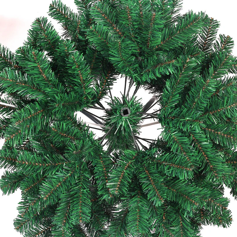 2.1m Christmas Tree with 800 Tips Folding Stable Metal Stand Fast Assemble Flame Retardant PVC Green Artificial Christmas Fir