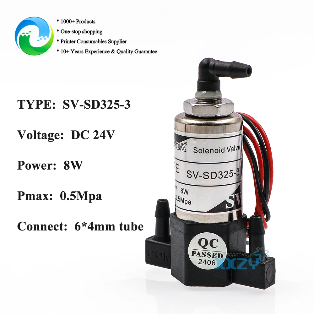 Spare Parts SYPDA SV-SD325-3 Solenoid Valve 3-Way Eco Solvent Printer UV Machine Magnetic Valve 24V 8W