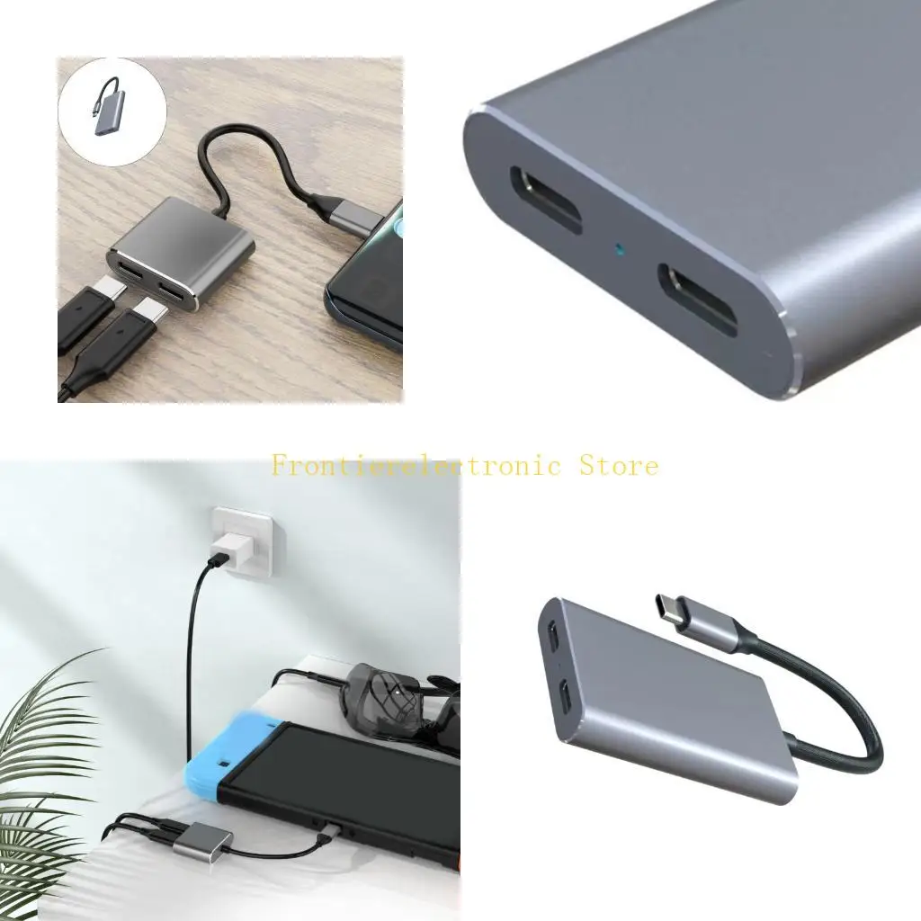 G8DB USB C Hub 10Gbps Multiports Adapter for 4K Video and PD100W Fast Charging Adapter Portable Design for Game Consoles