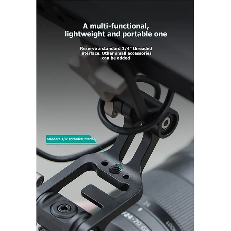 New-Universal Monitor Mount With NATO Rail Adjustability Tilt Damping 1/4 Inch-20 Threaded For On-Camera Field Monitors