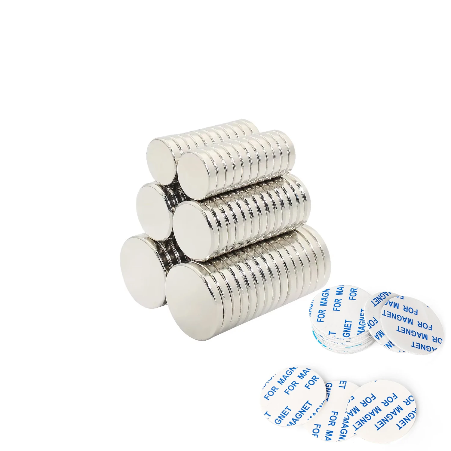Super Strong Neodymium Magnet Round Disc Powerful Refrigeratormagnets With double-sided tape DIY Office Whiteboard Workshop iman