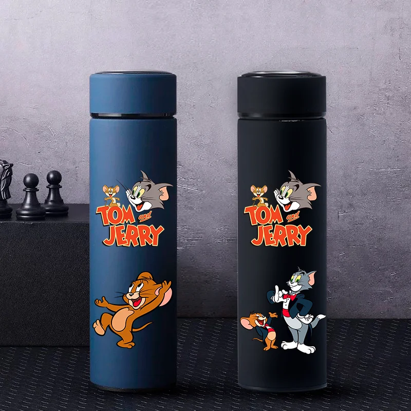 500ML Tom and Jerry Cartoon Stainless Steel Water Cup Portable Leak Proof Insulated Cup Outdoor Camping Leak Proof Water Bottle