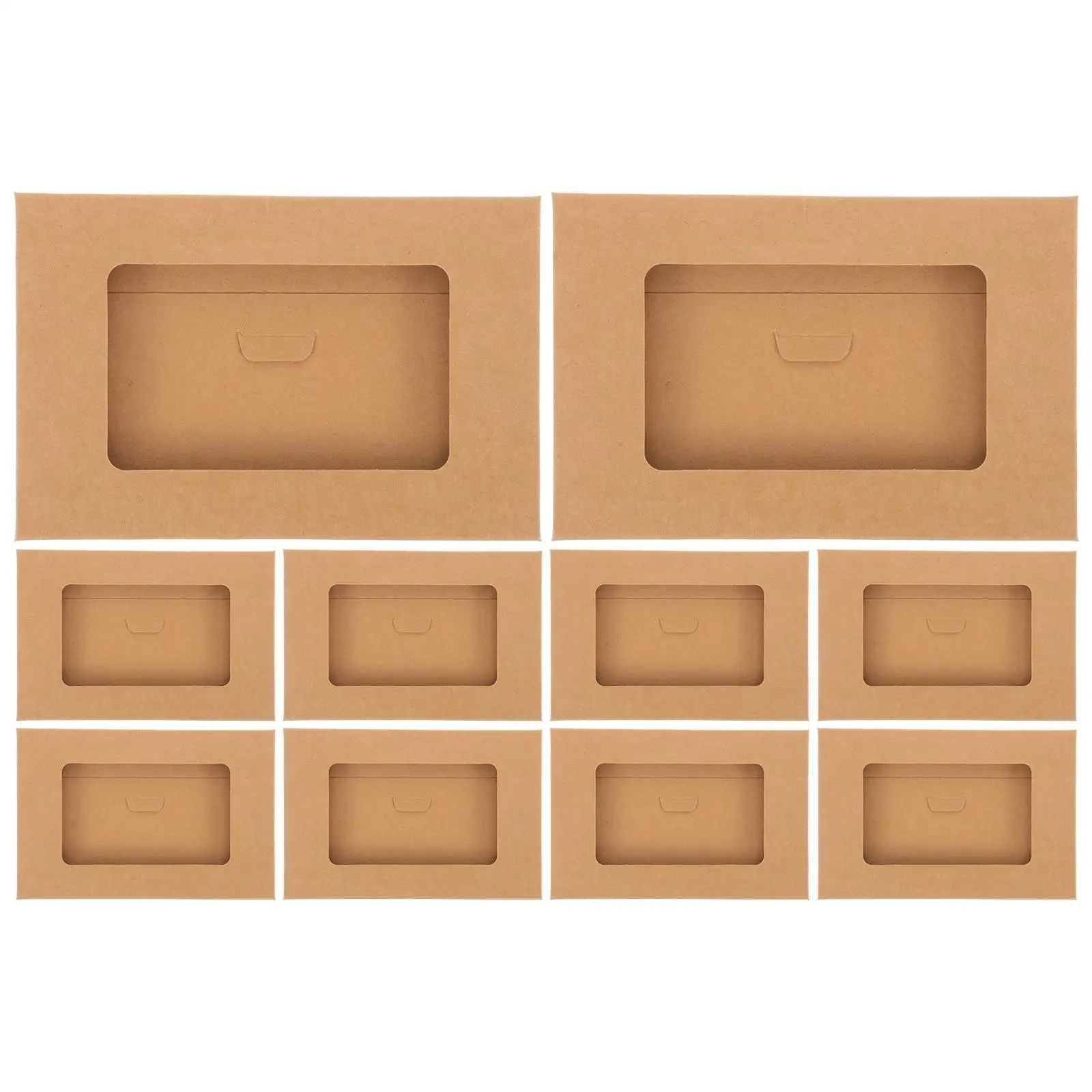 10 Pcs Envelope Envelop Storage Box Packaging Paper Envelope Boxes Business Letter Storage Window Cases Envelop Box