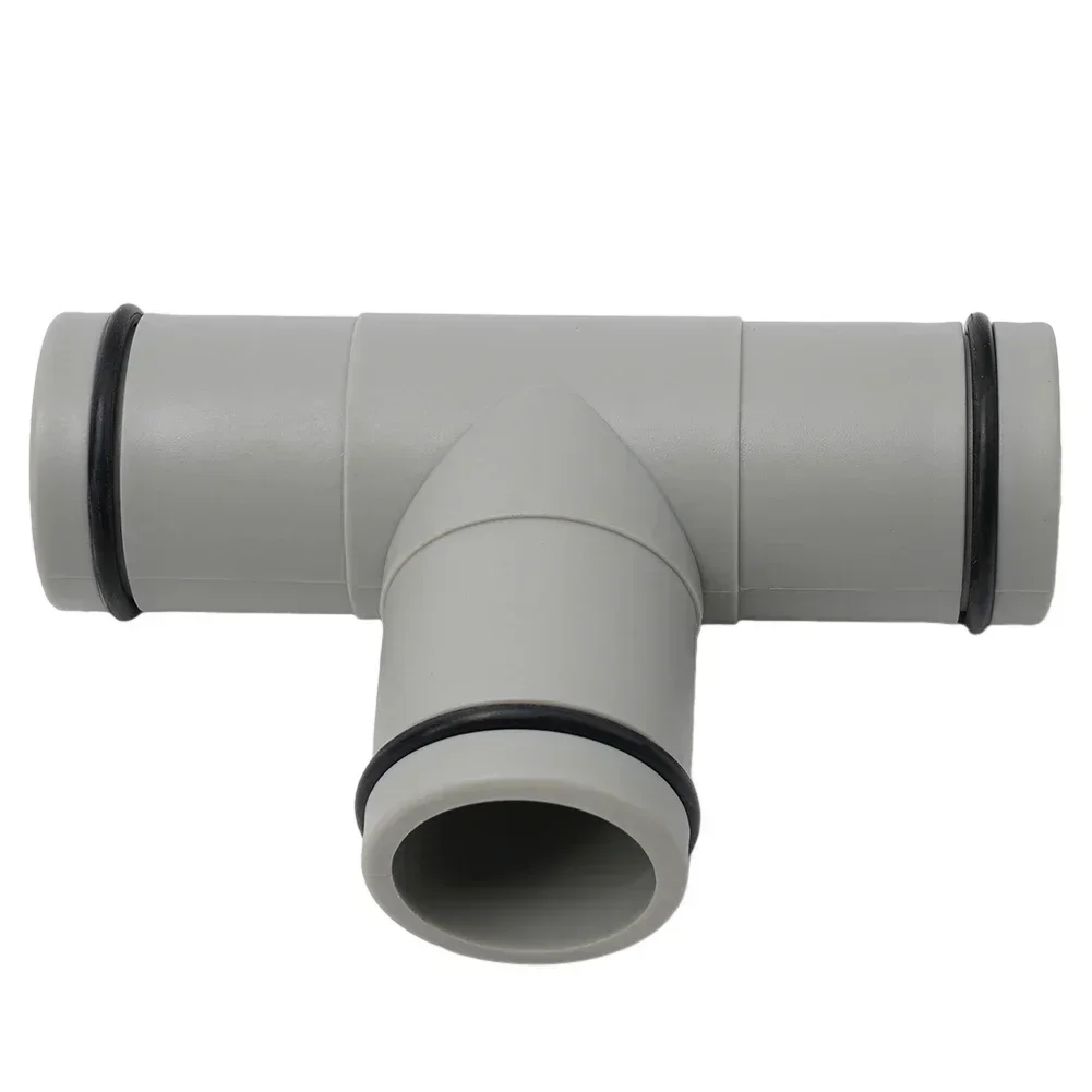 Swimming Pool Pump Hose Extension Adapter Hose Adapter With Rubber O-rings 1.25in Tee T-joint Hose Adapter Replacement T Type