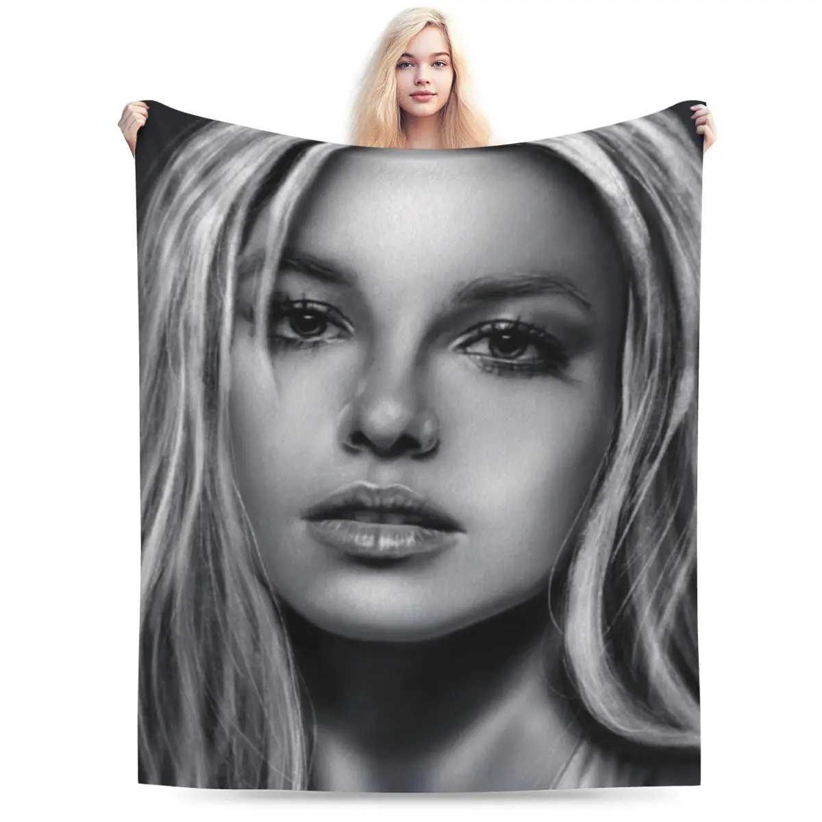 Britney Jean Spears Blanket Soft Warm Flannel Throw Blanket Cover for Bed Living room Picnic Travel Home Sofa