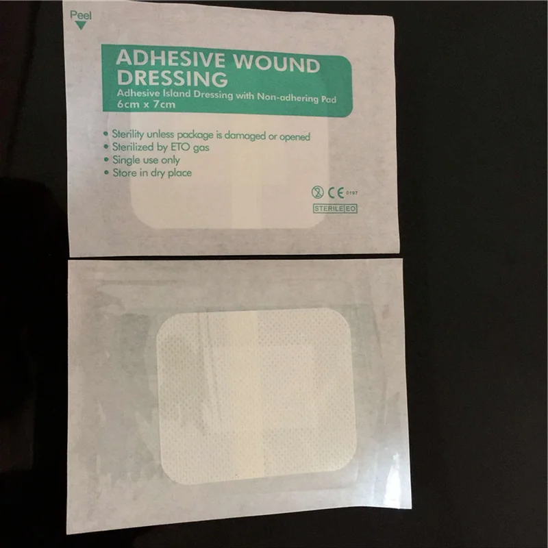 Bandagem médica descartável não-tecido, atadura estéril, conjunto de almofada, protetor de joelho, ideal para wound, cuidados com a saúde, 10 unidades