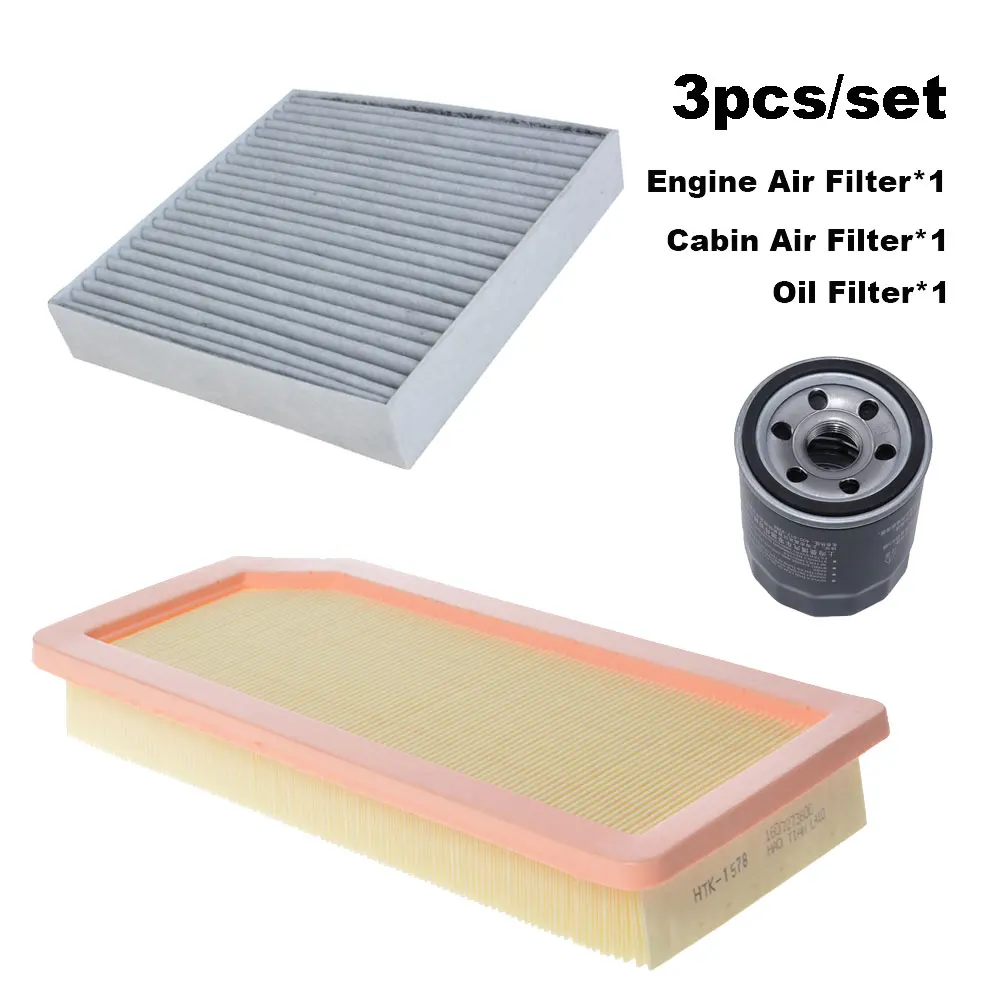 

3pcs Filter Set For BYD Song Plus DM-i 2024 2025 1.5L-Hybrid BYD472QC Engine AC Cabin Engine Air Oil Filter Kit Spare Parts