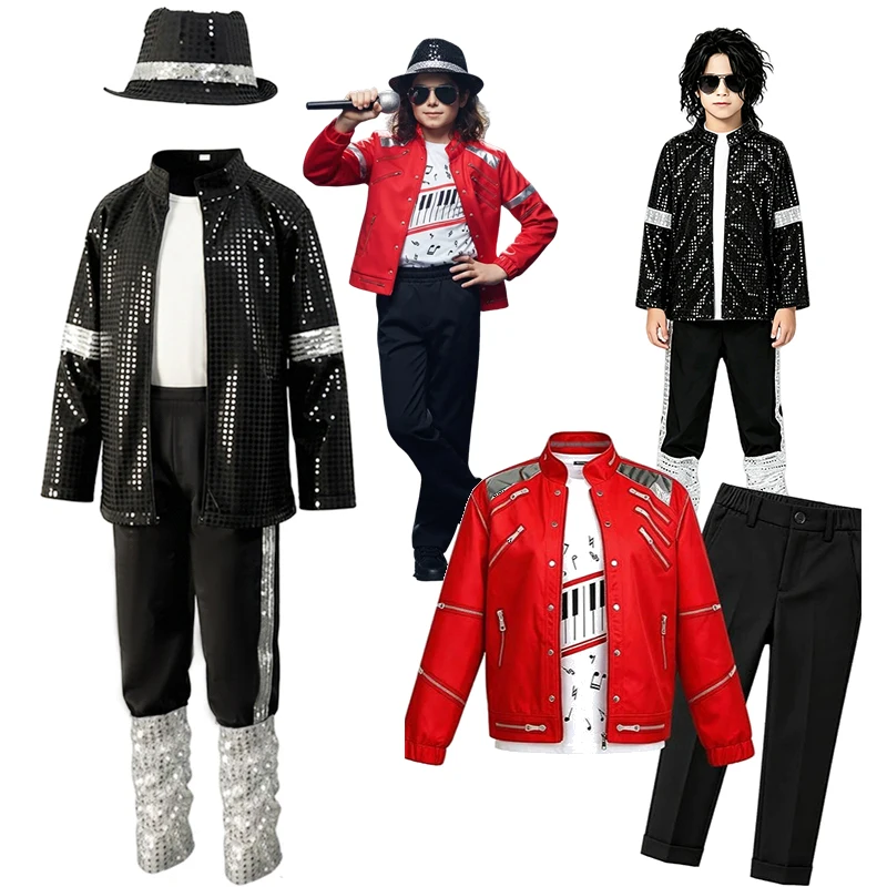 Kids 80s 90s Retro Pop Singer Costume Vintage Dance Outfit Carnival Halloween Stage Cosplay Party Wear