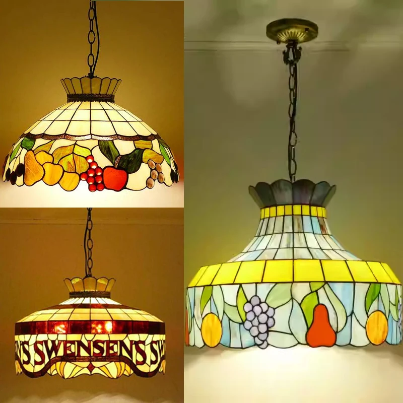 

Creative Fruit Tiffany Pendant Light Dinning Room Kitchen Hanging Lamp Stained Glass Lighting Fixtures Home Decor Loft Luminaire