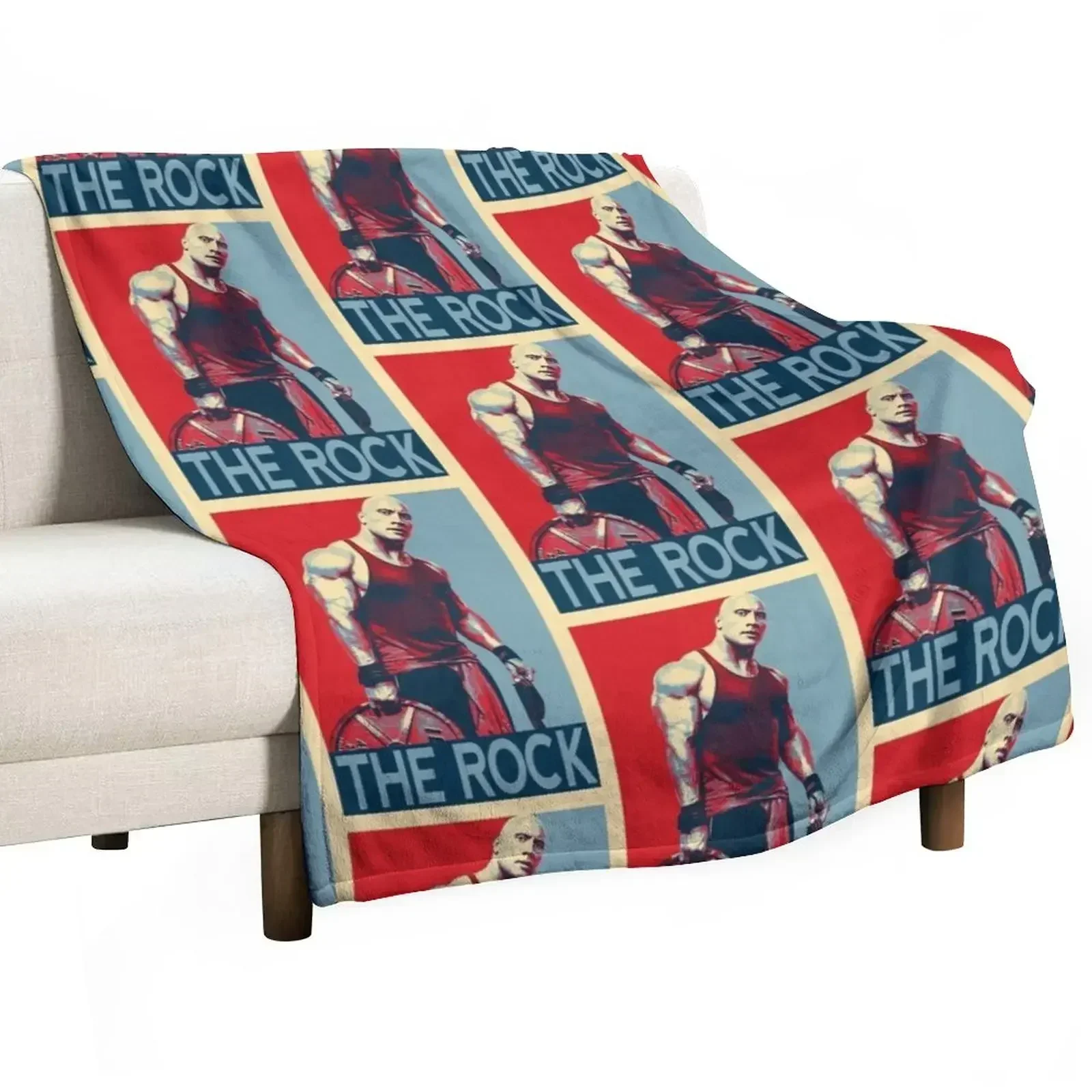 dwayne johnson Throw Blanket Travel Decoratives Vintage Beautifuls Blankets