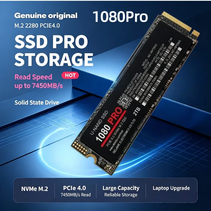 New NGFF NVME M2 1080PRO High Speed Internal SSD 500GB 1TB 2TB Solid State Hard Disk Drive for Gaming Desktop Laptop Notebook