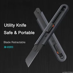 Xiaomi Jimihome-Carbon Steel Stretch Utility Knife, Cortadores de papel, lâminas de aço carbono, Pocket Knife com trava de segurança, Handicraft Tool, 0.79