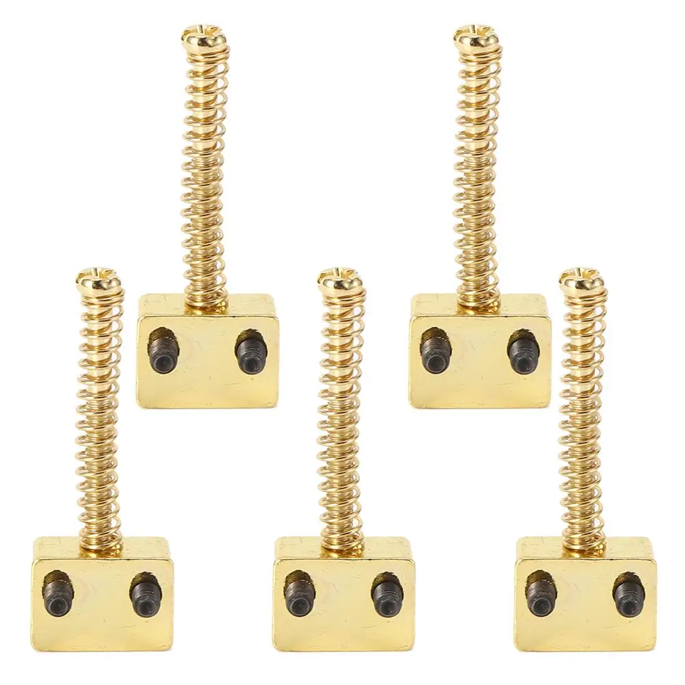 5Pcs 5-String Electric for bass Bridge Saddles - Zinc Alloy Replacement Part for bass Guitar