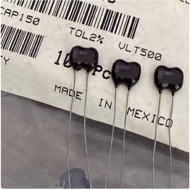 

5PCS 150PF 500V CDM Silver mica capacitor 500V 150PF 151 2% P=3.5MM