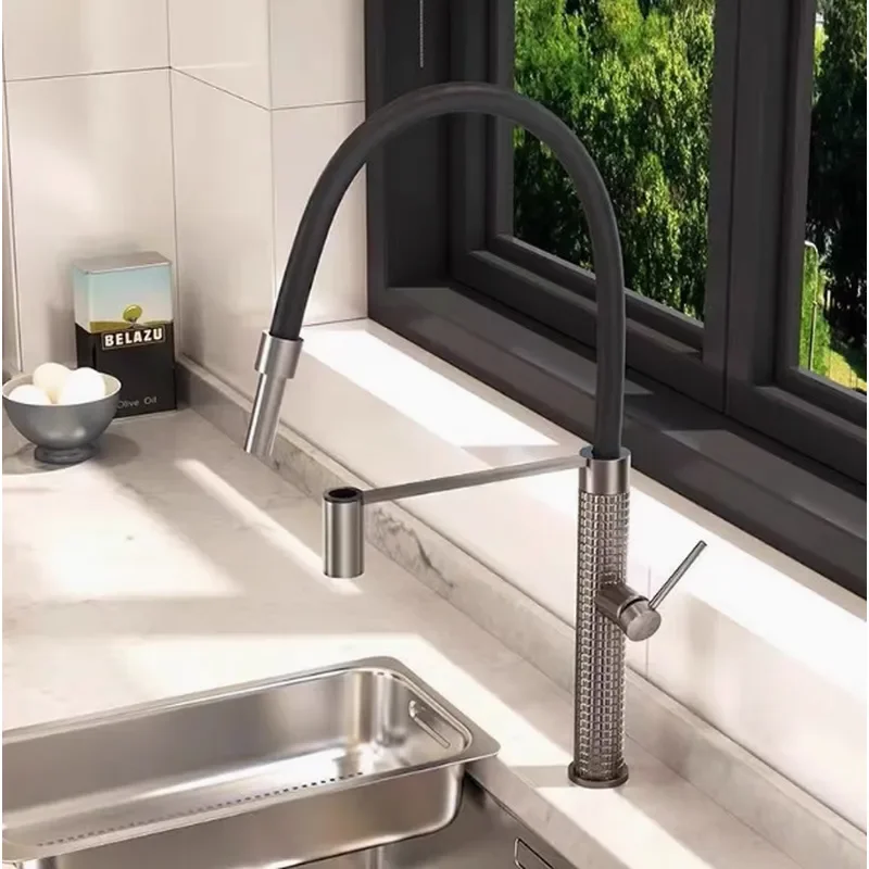 Italian Style Kitchen Faucet Anti Splash Water Extender Hot Cold Thickened All Copper Universal Sink Vegetable Basin Tap