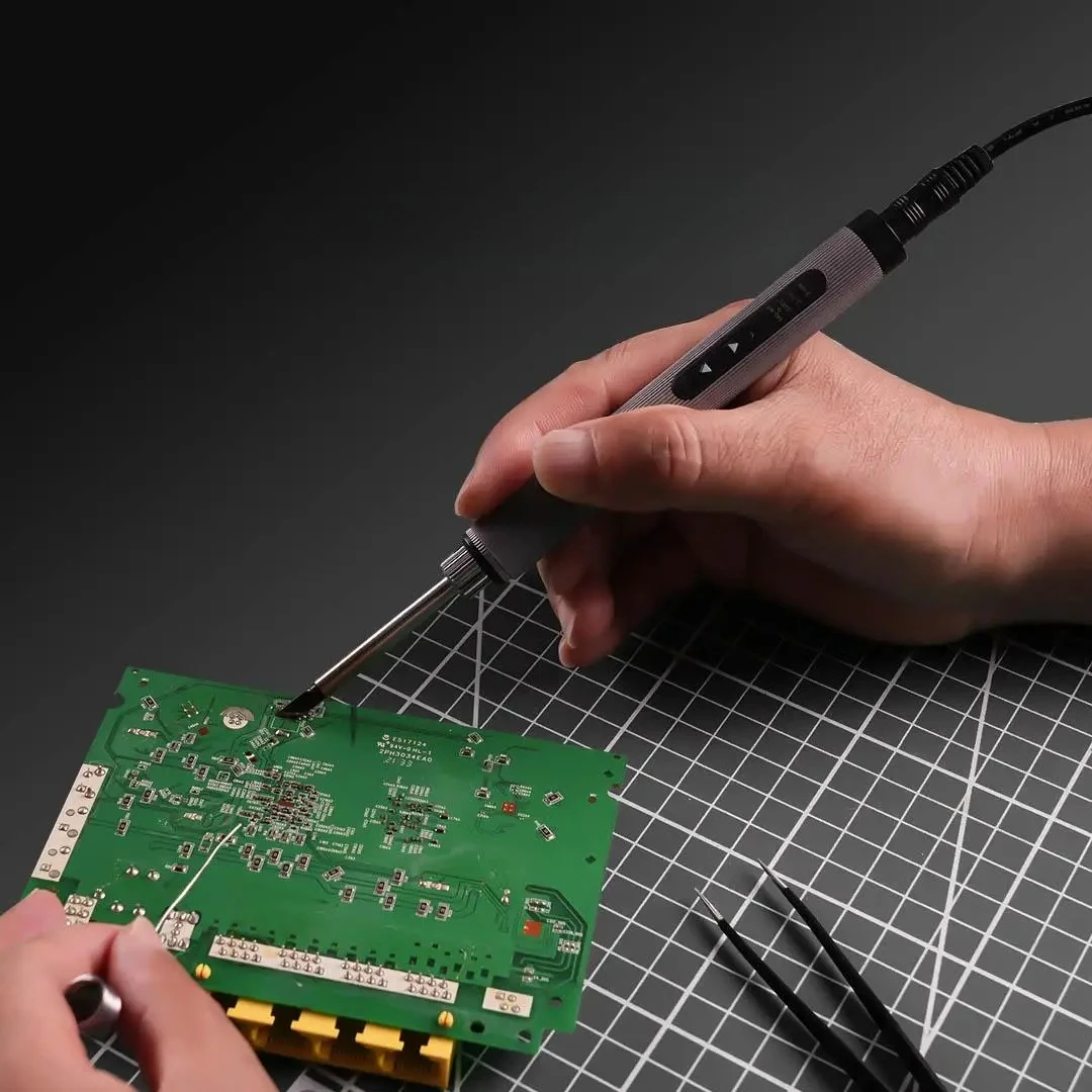 

Интеллектуальный электрический паяльник RONGUAN 72 Вт 300-450 ℃ Паяльная ручка, калибровка температуры, регулировка напряжения, портативный xiaomi mijia