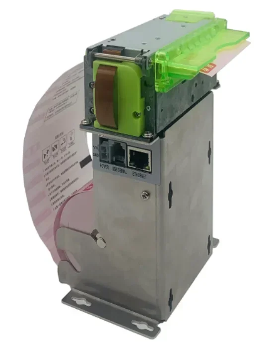 2026 In stock80mm 3 Inch Embedded Kiosk Thermal Ticket Printer QJ-80B Auto-cutter Ticket Printer Used for Self Service Kiosk Ven