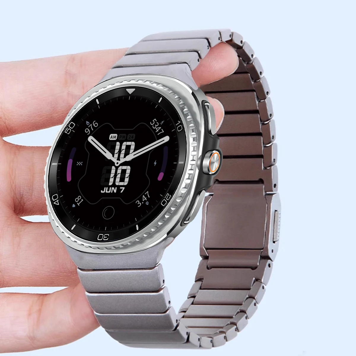 حزام تيتانيوم فاخر لساعة سامسونج جالاكسي 8 40 مللي متر 44 مللي متر 8 كلاسيكي 46 مللي متر Ultra 2025 47 مللي متر سوار مغناطيسي من الفولاذ المقاوم للصدأ