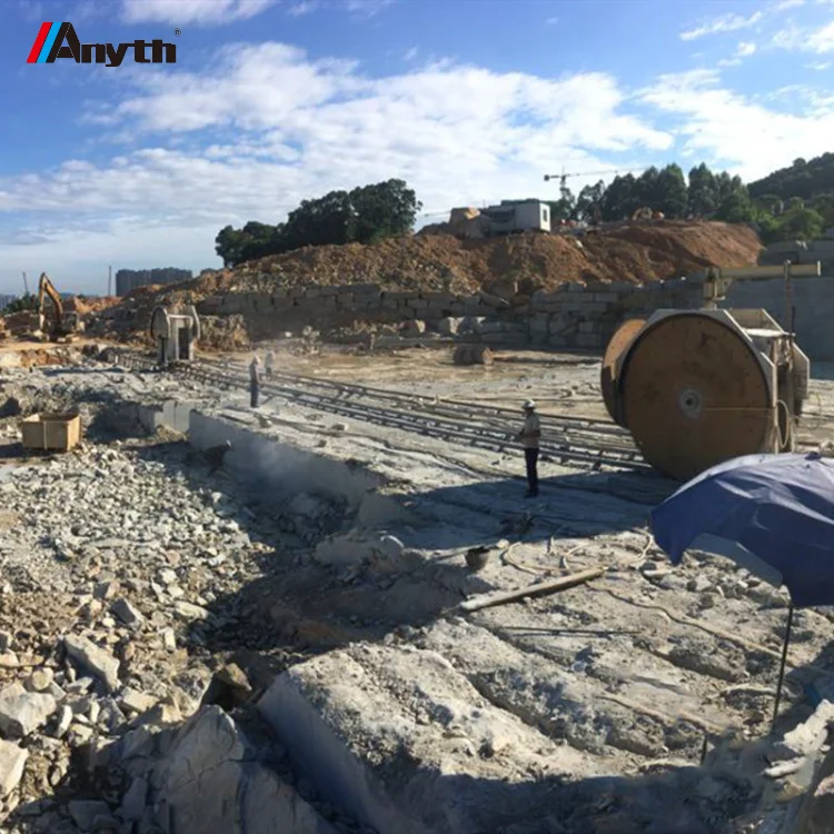 Anyth Double Blade Quarry Stone Cutting Machine Big Block Mining Machine Kalkstein Kurbstone Granit Mining Machine