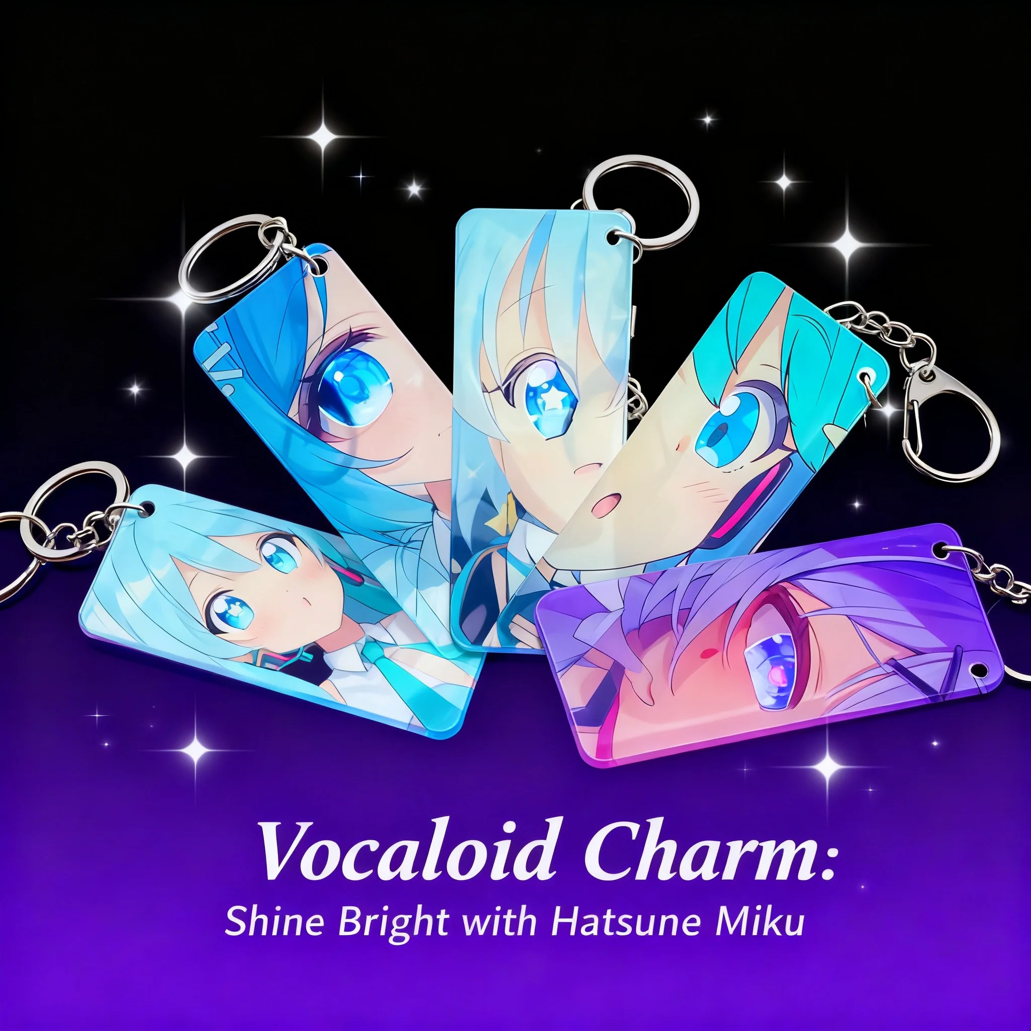 

Настраиваемый акриловый светящийся брелок с Хатсуне Мику, мультяшный аниме-подвес с глазными элементами, подарочный аксессуар для коллекции фанатов