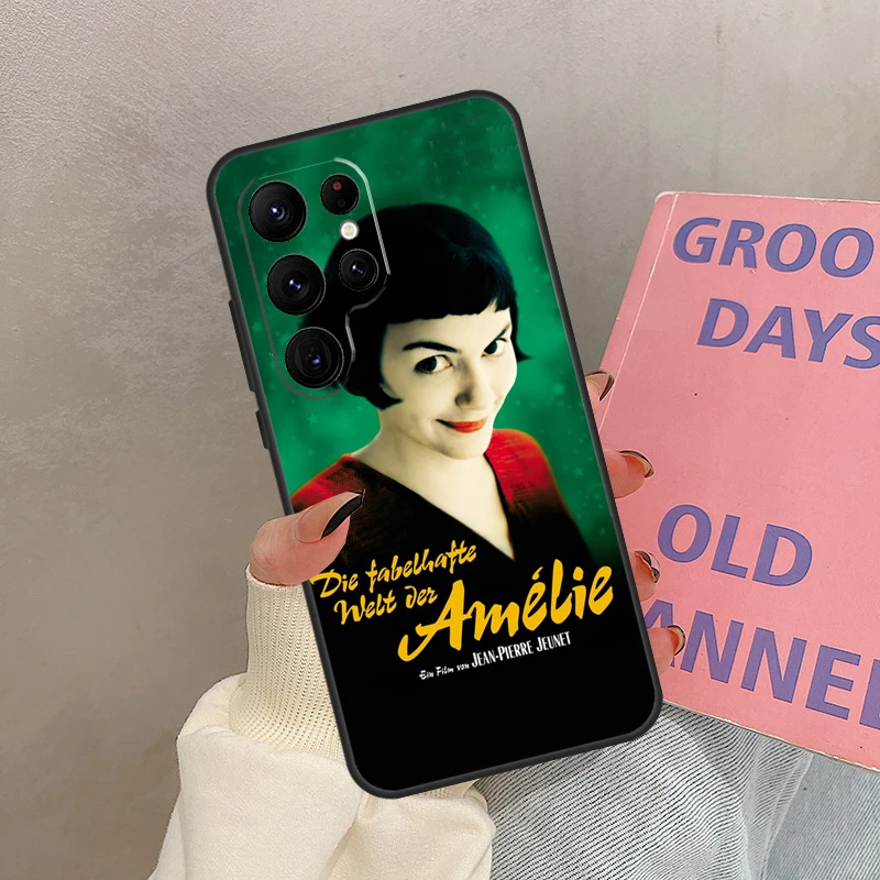 Etui z motywem plakatu filmu Amelie na Samsung Galaxy S25 Ultra S20 S21 S22 S23 S24 Ultra S9 S10 Plus S25 FE Cover Coque