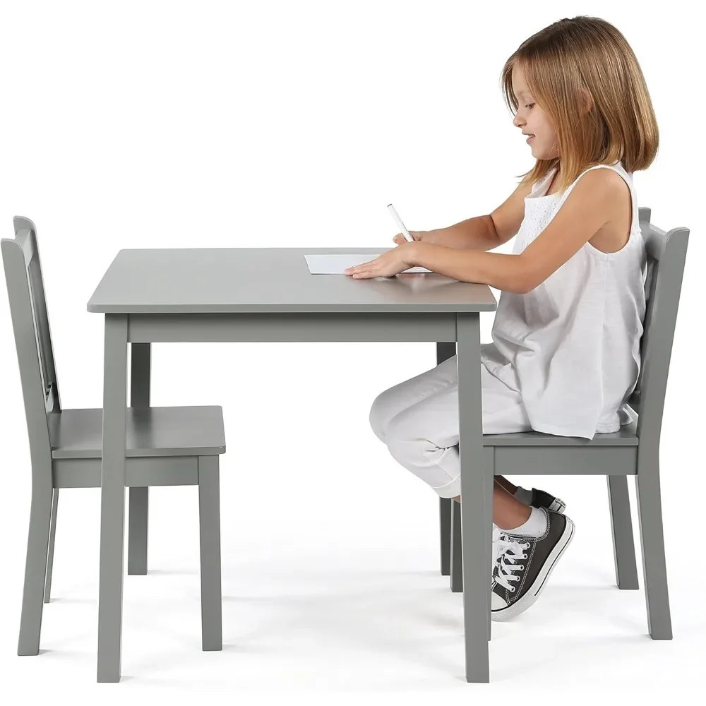 Set tavolo e 2 sedie per bambini in legno